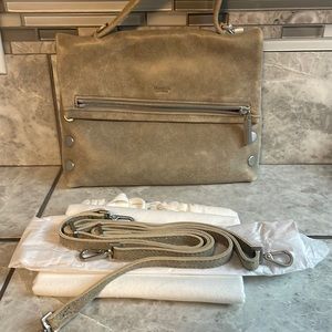 Beautiful Leather Hammitt handbag, Taupe